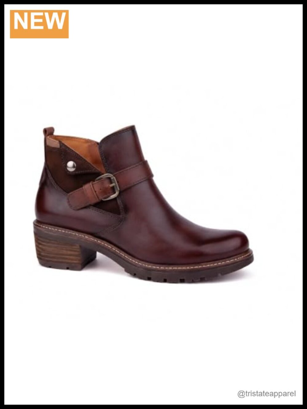 Women's Leather Ankle Chelsea Heeled Boots with Zipper Closure
